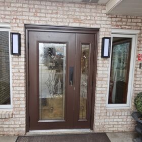 Funeral home Irwin PA ThermaTru door operable sidelites